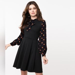 Smak Parlour Retro Vintage Style Halloween Pumpkin Dress